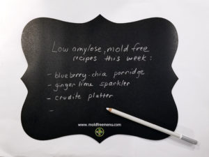 elegant magnetic chalkboard for low amylose meals